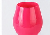 Red reusable wine glass