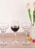 Stemmed reusable glasses for event and banquet planning