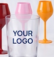 Your logo placement concept on a clear cup