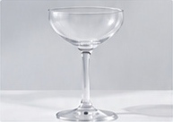Clear coupe for reusable drinkware care guidance