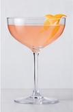 Cocktail coupe with garnish